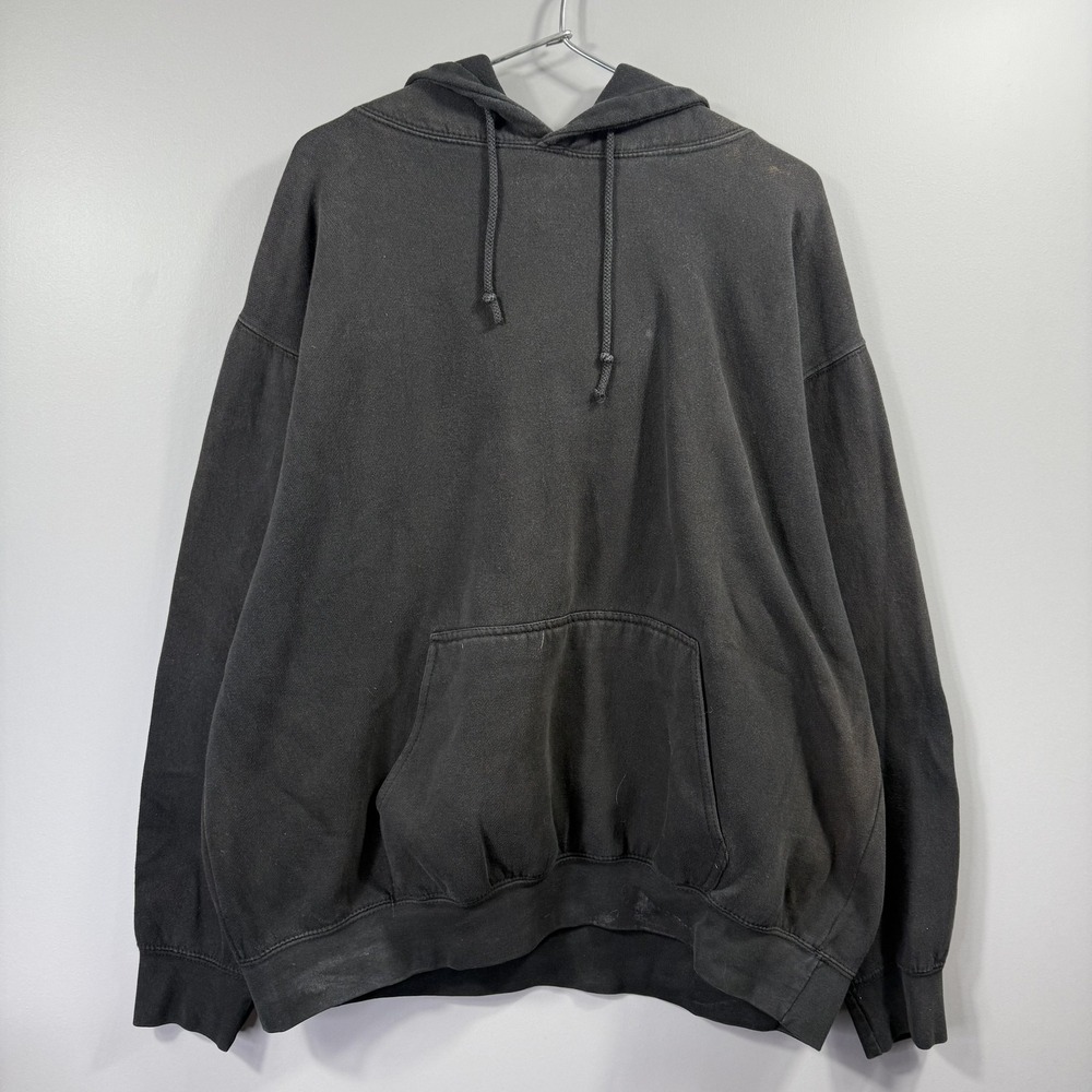 MoojiMooji Hoodie Mens XL Gray Solid Fleece Pullover Kangaroo Pocket Relaxed Fit